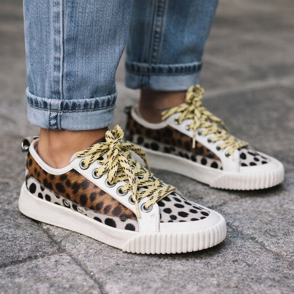Jimmy Choo Other - Jimmy Choo Brown and White Sneakers with Leopard Print